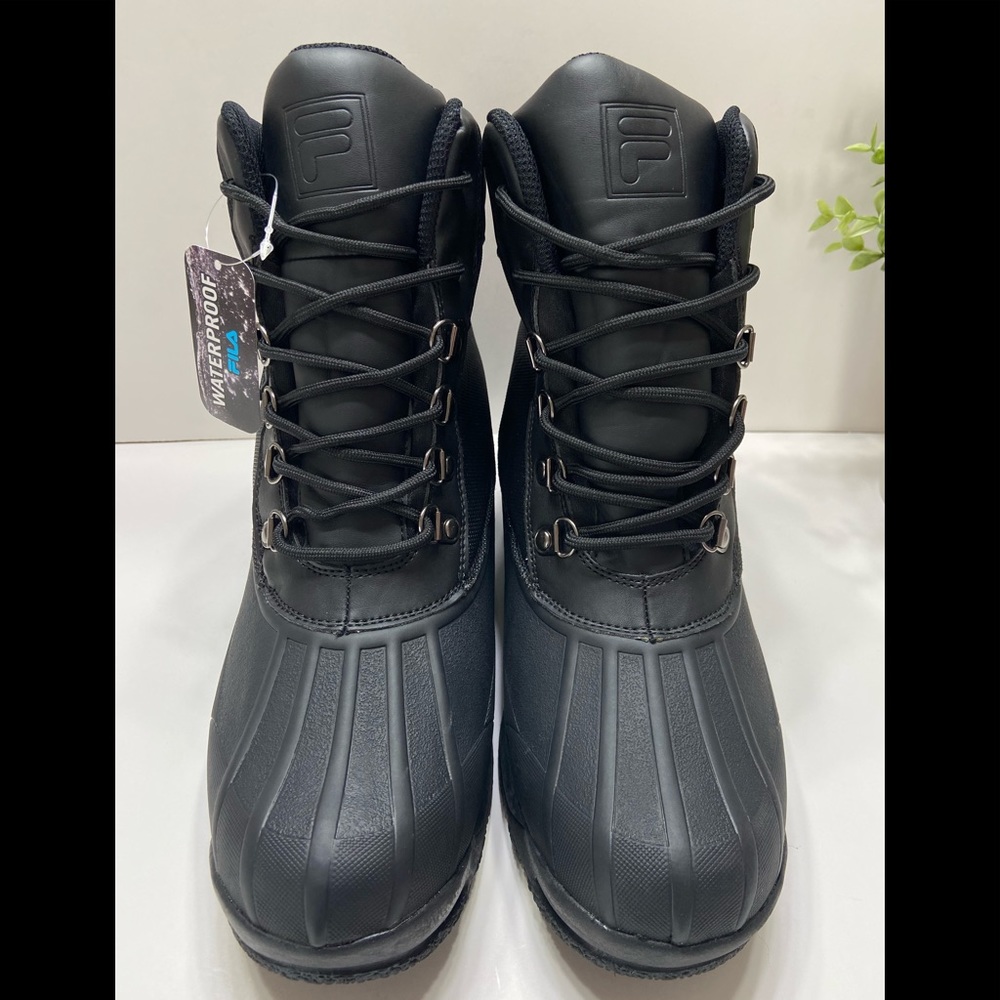 NEW Fila Weathertech Men's Extreme Waterproof Duck Boots Black 9.5-12 - Picture 2 of 9